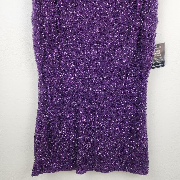 Retrofete Berline Sequin Mini Dress Purple Size XL Open Back NWT - Picture 5 of 11